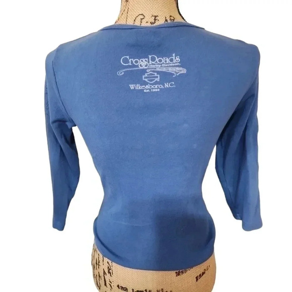 HARLEY Davidson Vintage Women's long sleeve tee. Size Medium - Picture 2 of 7
